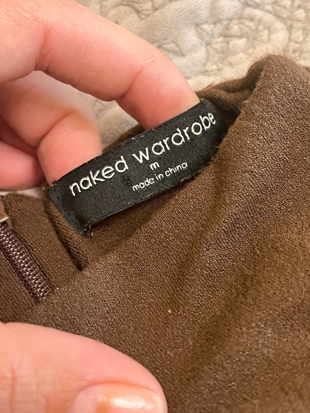 naked wardrobe Chocolate Brown Seamless Long-Sleeve Jumpsuit - Picture 3 of 4